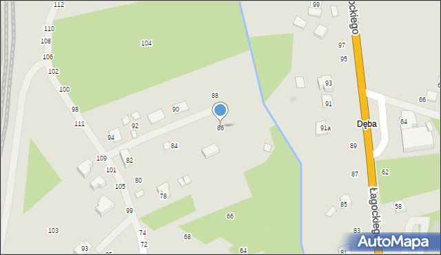 Nowa Dęba, Zarzecze, 86, mapa Nowa Dęba