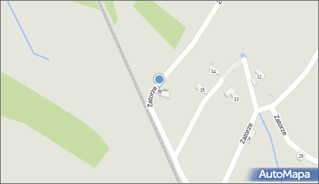 Nowa Ruda, Zatorze, 36, mapa Nowa Ruda