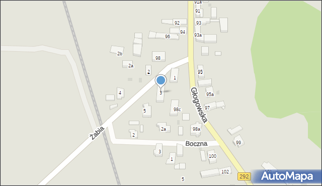 Nowa Sól, Żabia, 3, mapa Nowa Sól
