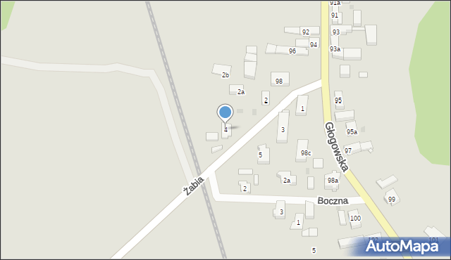 Nowa Sól, Żabia, 4, mapa Nowa Sól
