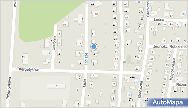 Nowa Sól, Zacisze, 4, mapa Nowa Sól