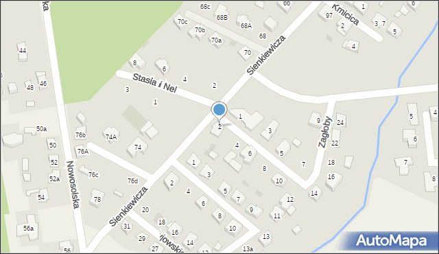 Nowa Sól, Zagłoby Jana Onufrego, 2, mapa Nowa Sól