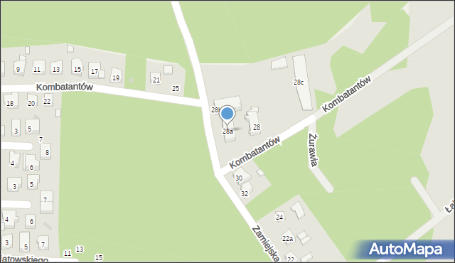 Nowa Sól, Zamiejska, 28a, mapa Nowa Sól