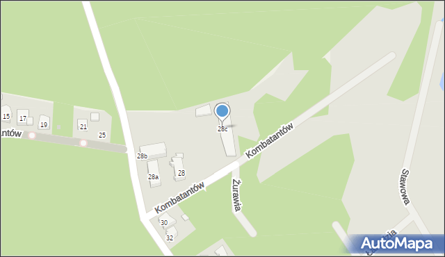 Nowa Sól, Zamiejska, 28c, mapa Nowa Sól