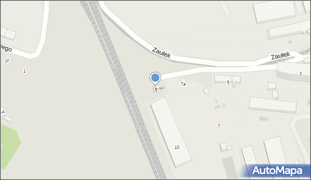 Nowa Sól, Zaułek, 9, mapa Nowa Sól