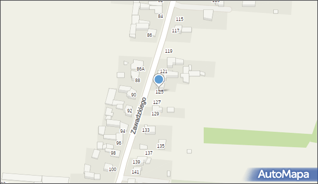 Nowa Wieś, Zawadzkiego Aleksandra, gen., 125, mapa Nowa Wieś