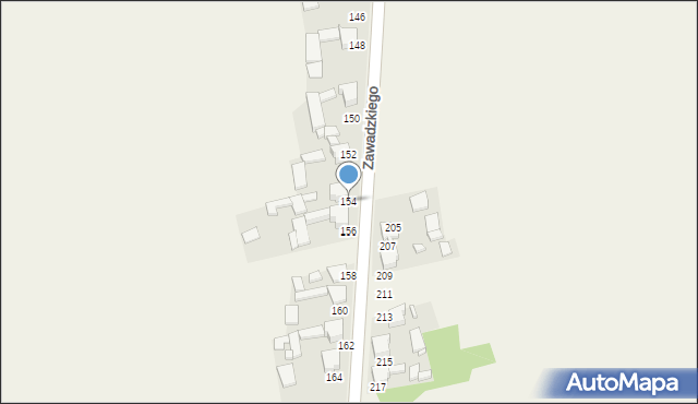 Nowa Wieś, Zawadzkiego Aleksandra, gen., 154, mapa Nowa Wieś