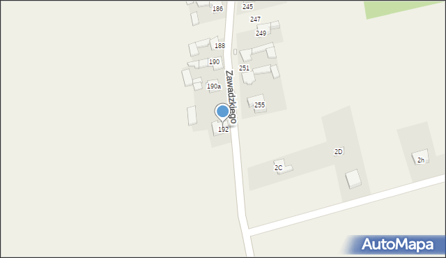 Nowa Wieś, Zawadzkiego Aleksandra, gen., 192, mapa Nowa Wieś