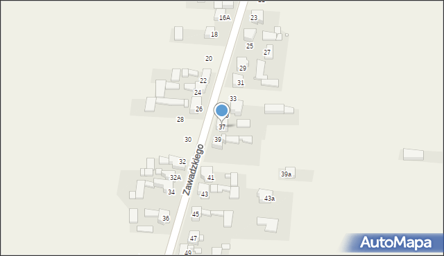 Nowa Wieś, Zawadzkiego Aleksandra, gen., 37, mapa Nowa Wieś
