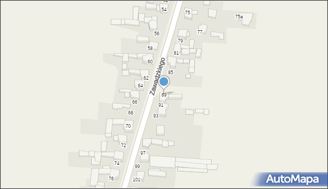 Nowa Wieś, Zawadzkiego Aleksandra, gen., 89, mapa Nowa Wieś