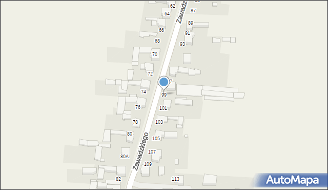 Nowa Wieś, Zawadzkiego Aleksandra, gen., 99, mapa Nowa Wieś