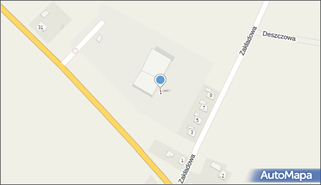 Nowa Wieś Wielka, Zakładowa, 1, mapa Nowa Wieś Wielka