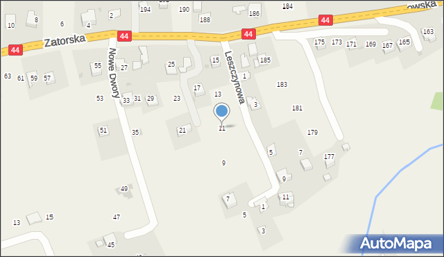 Nowe Dwory, Zatorska, 11, mapa Nowe Dwory