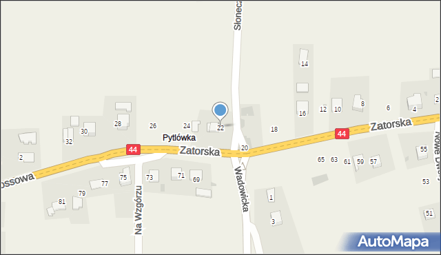 Nowe Dwory, Zatorska, 22, mapa Nowe Dwory