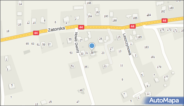 Nowe Dwory, Zatorska, 29, mapa Nowe Dwory