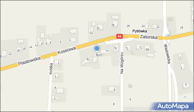 Nowe Dwory, Zatorska, 79, mapa Nowe Dwory