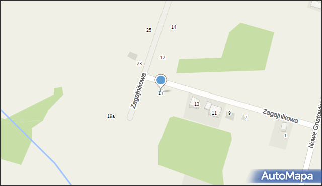 Nowe Gnatowice, Zagajnikowa, 17, mapa Nowe Gnatowice