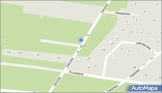 Nowe Miasto, Zarynie, 38, mapa Nowe Miasto