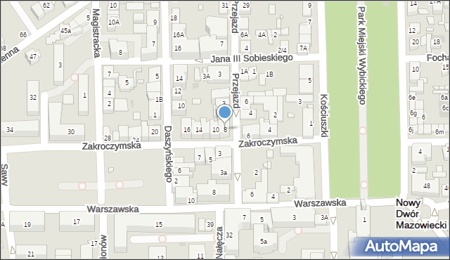 Nowy Dwór Mazowiecki, Zakroczymska, 8, mapa Nowy Dwór Mazowiecki