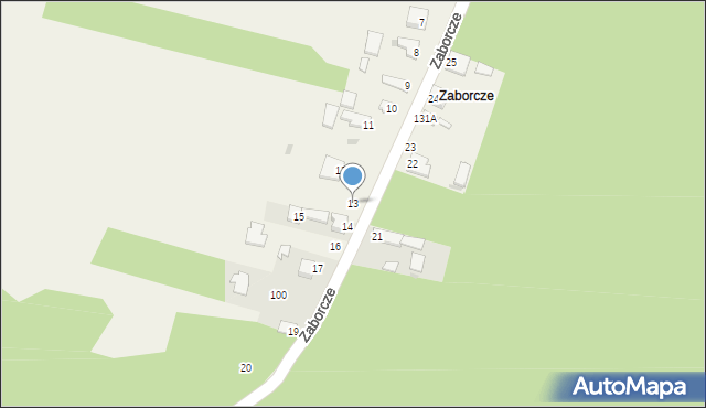 Nowy Kazanów, Zaborcze, 13, mapa Nowy Kazanów