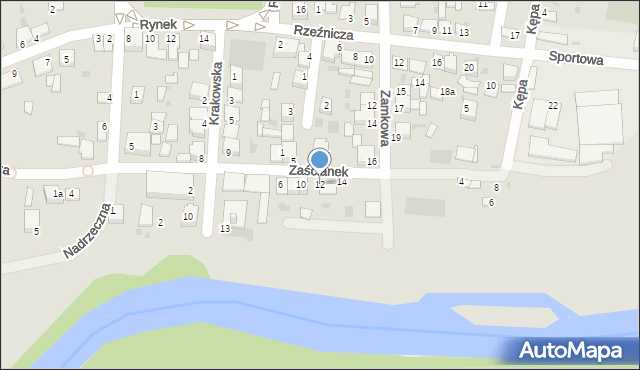 Nowy Korczyn, Zaścianek, 12, mapa Nowy Korczyn