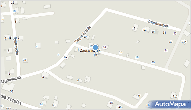 Nowy Sącz, Zagranicznik, 8b, mapa Nowego Sącza