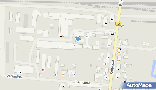 Nowy Tomyśl, Zachodnia, 10g, mapa Nowy Tomyśl