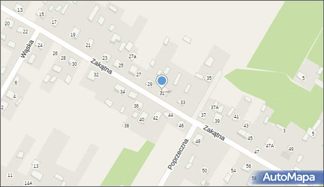 Nurzec-Stacja, Zakątna, 31, mapa Nurzec-Stacja