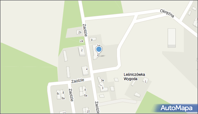 Nurzec-Stacja, Zaolzie, 1c, mapa Nurzec-Stacja