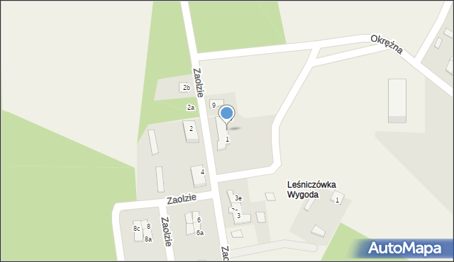 Nurzec-Stacja, Zaolzie, 1d, mapa Nurzec-Stacja