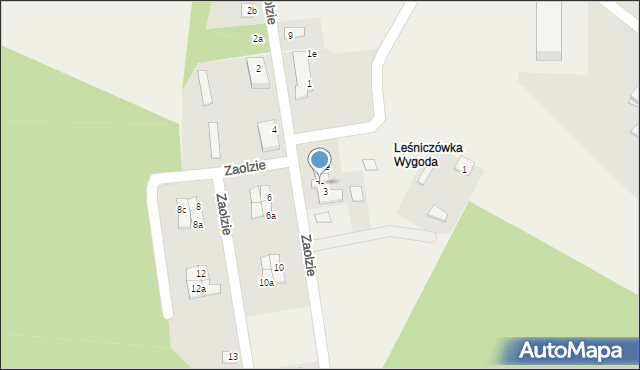 Nurzec-Stacja, Zaolzie, 3a, mapa Nurzec-Stacja