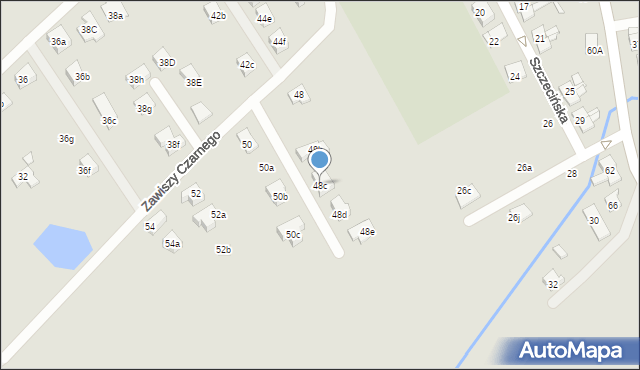 Nysa, Zawiszy Czarnego, 48c, mapa Nysy