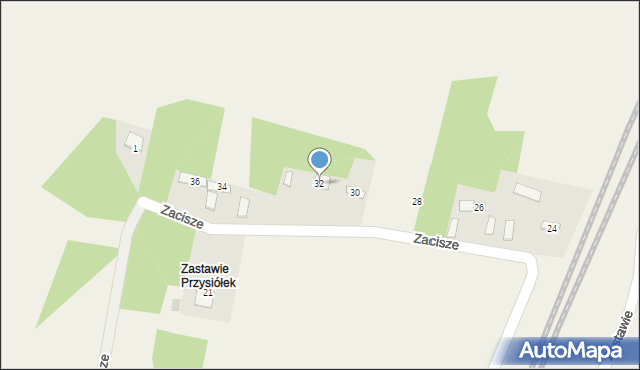 Obice, Zastawie, 32, mapa Obice