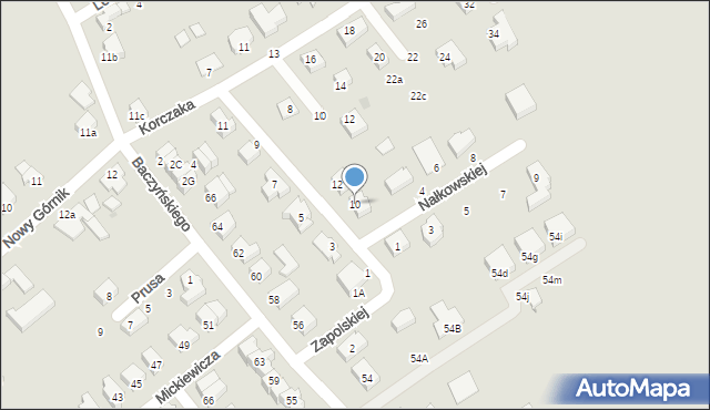 Oława, Zapolskiej Gabrieli, 10, mapa Oława