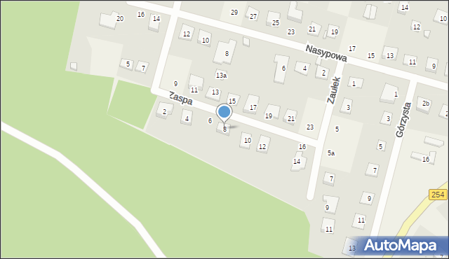 Olimpin, Zaspa, 8, mapa Olimpin