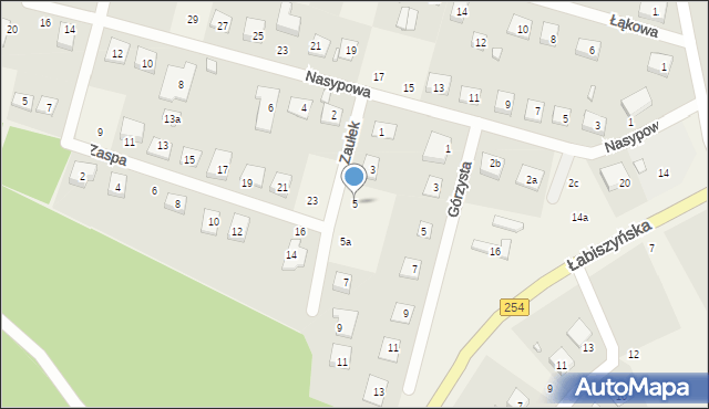 Olimpin, Zaułek, 5, mapa Olimpin