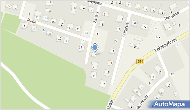 Olimpin, Zaułek, 7, mapa Olimpin