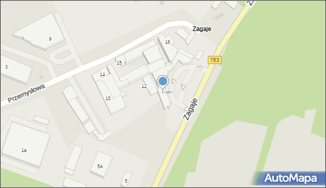 Olkusz, Zagaje, 2a, mapa Olkusz