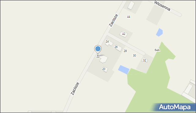 Olszewo-Borki, Zacisze, 22, mapa Olszewo-Borki