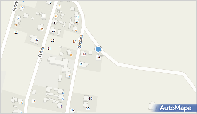 Olszowa, Zapłotna, 34, mapa Olszowa