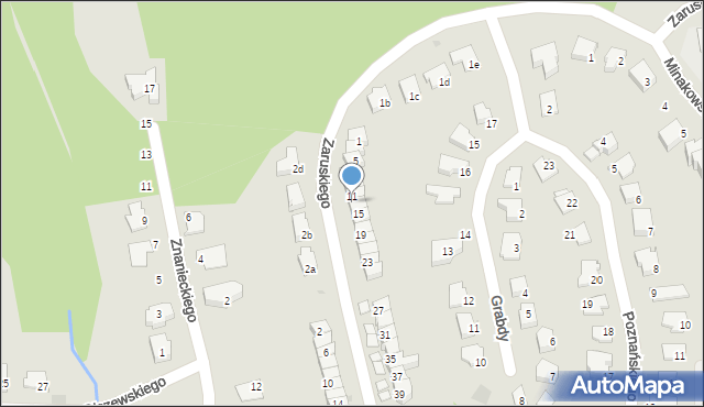 Olsztyn, Zaruskiego Mariusza, gen., 13, mapa Olsztyna