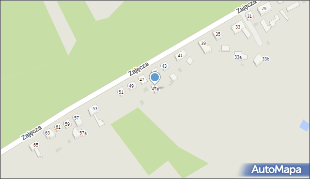 Olsztynek, Zajęcza, 47a, mapa Olsztynek