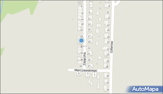 Opatówek, Zajączka Józefa, gen., 30, mapa Opatówek