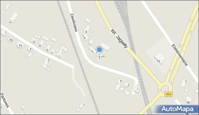 Opole, Zawilcowa, 2, mapa Opola