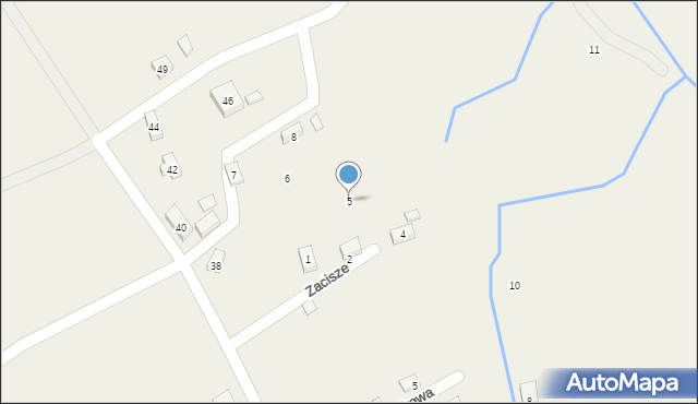 Opolno-Zdrój, Zacisze, 5, mapa Opolno-Zdrój