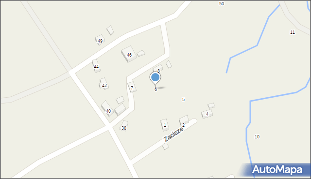 Opolno-Zdrój, Zacisze, 6, mapa Opolno-Zdrój