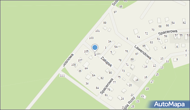 Orchówek, Zakątek, 4, mapa Orchówek