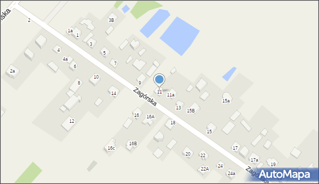 Orońsko, Zagórska, 11, mapa Orońsko