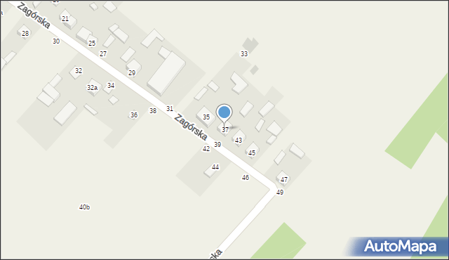 Orońsko, Zagórska, 37, mapa Orońsko