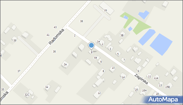 Orońsko, Zagórska, 4, mapa Orońsko